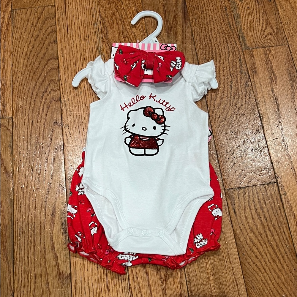 Hello Kitty White and Red Baby Outfit